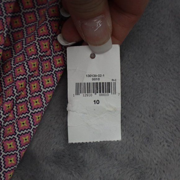 Gap Shorts Womens 10 Pink Flat Front Hot Pants Slash Pocket Button Zip Geometric - Picture 15 of 16